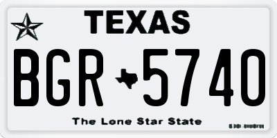 TX license plate BGR5740