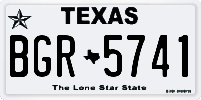TX license plate BGR5741