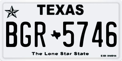 TX license plate BGR5746