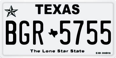 TX license plate BGR5755