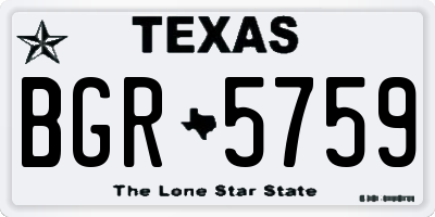 TX license plate BGR5759
