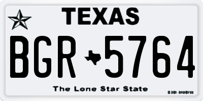 TX license plate BGR5764