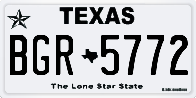 TX license plate BGR5772