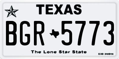 TX license plate BGR5773