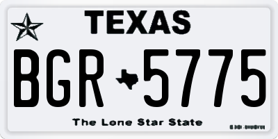 TX license plate BGR5775