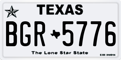 TX license plate BGR5776
