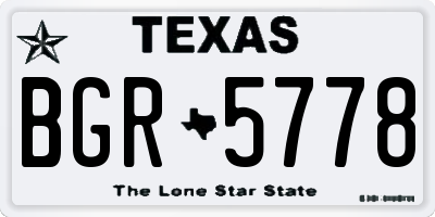 TX license plate BGR5778
