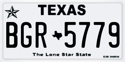 TX license plate BGR5779