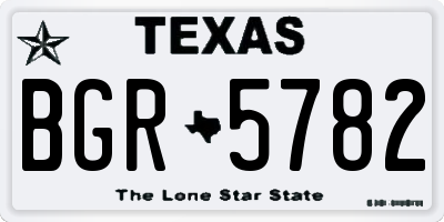 TX license plate BGR5782