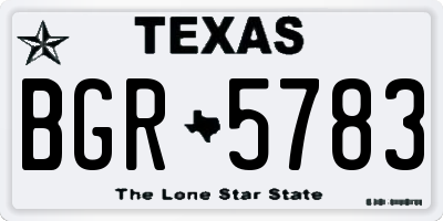 TX license plate BGR5783