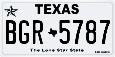 TX license plate BGR5787