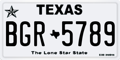 TX license plate BGR5789