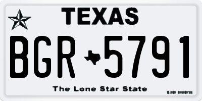 TX license plate BGR5791