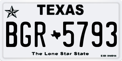 TX license plate BGR5793