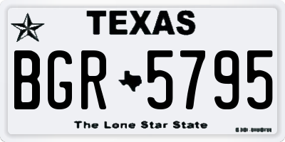 TX license plate BGR5795