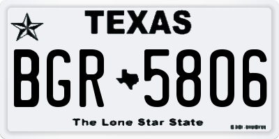 TX license plate BGR5806