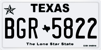 TX license plate BGR5822