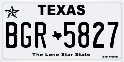 TX license plate BGR5827
