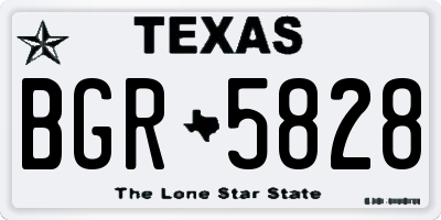 TX license plate BGR5828