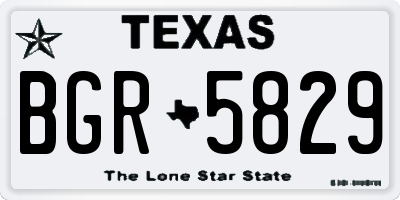 TX license plate BGR5829