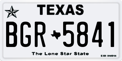 TX license plate BGR5841