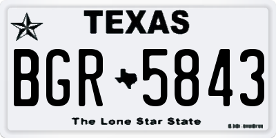 TX license plate BGR5843