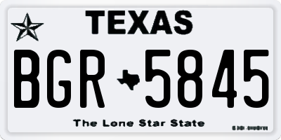 TX license plate BGR5845