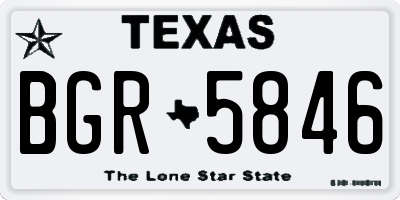 TX license plate BGR5846