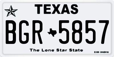 TX license plate BGR5857