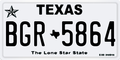 TX license plate BGR5864