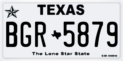 TX license plate BGR5879
