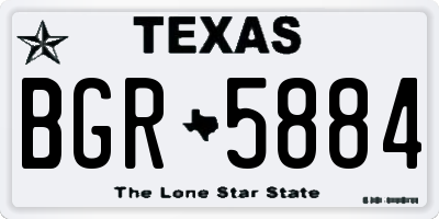 TX license plate BGR5884