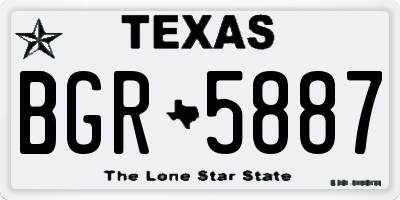 TX license plate BGR5887