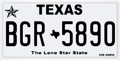 TX license plate BGR5890
