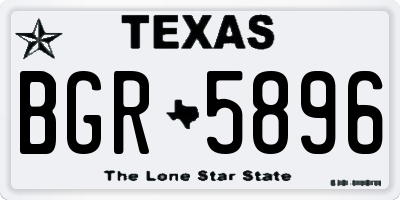 TX license plate BGR5896