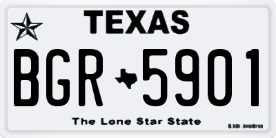 TX license plate BGR5901