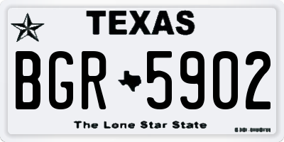 TX license plate BGR5902