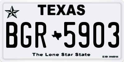 TX license plate BGR5903