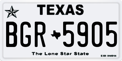 TX license plate BGR5905