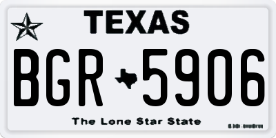 TX license plate BGR5906