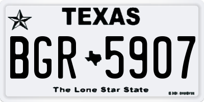 TX license plate BGR5907