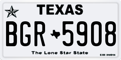 TX license plate BGR5908