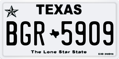 TX license plate BGR5909