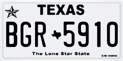 TX license plate BGR5910