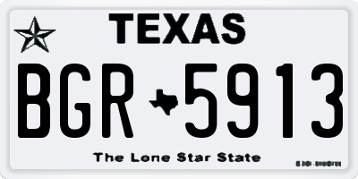 TX license plate BGR5913
