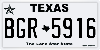 TX license plate BGR5916