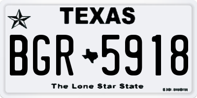 TX license plate BGR5918
