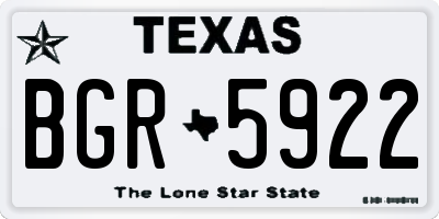 TX license plate BGR5922