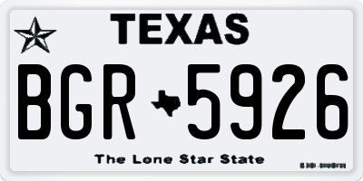 TX license plate BGR5926