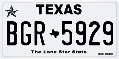 TX license plate BGR5929